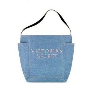 Victoria's Secret Studded Blue Denim Tote